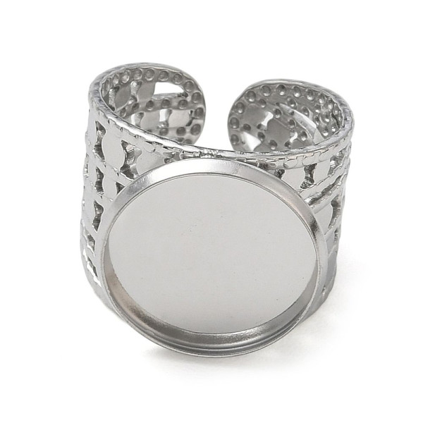 Support de Bague 16mm ARTY1 – Acier Inoxydable 304 Argenté