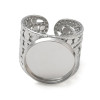 Support de Bague 16mm ARTY1 – Acier Inoxydable 304 Argenté