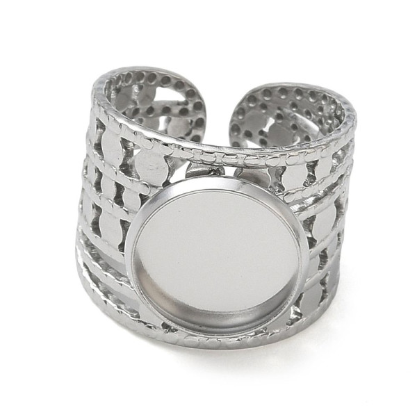 Support de Bague 14mm ARTY1 – Acier Inoxydable 304 Argenté
