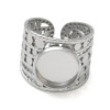 Support de Bague 14mm ARTY1 – Acier Inoxydable 304 Argenté