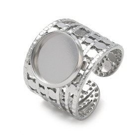 Support de Bague 12mm ARTY1 – Acier Inoxydable 304 Argenté