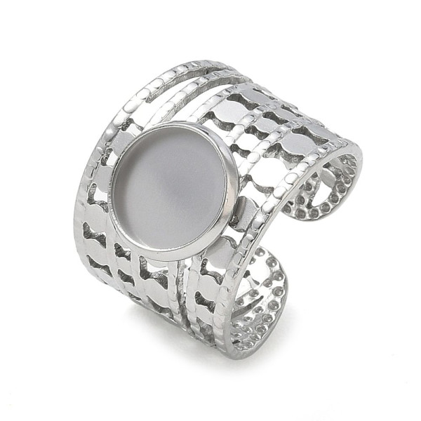 Support de Bague 10mm ARTY1 – Acier Inoxydable 304 Argenté