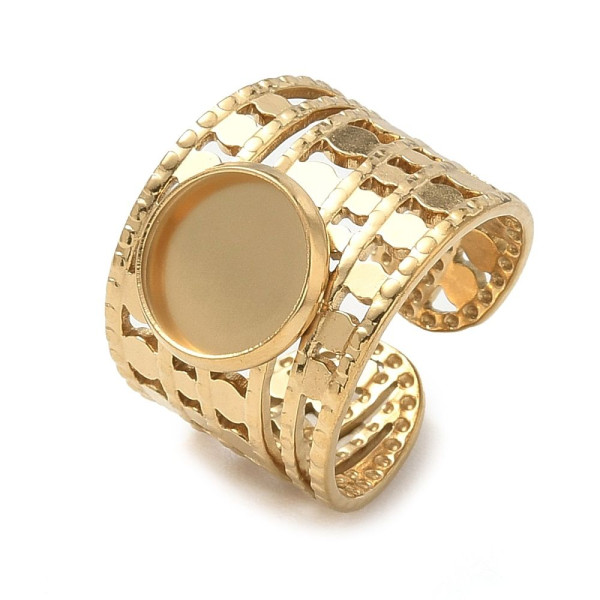 Support de Bague 10mm ARTY1 – Acier Inoxydable 304 Doré IONIQUE