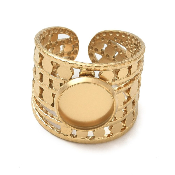 Support de Bague 10mm ARTY1 – Acier Inoxydable 304 Doré IONIQUE
