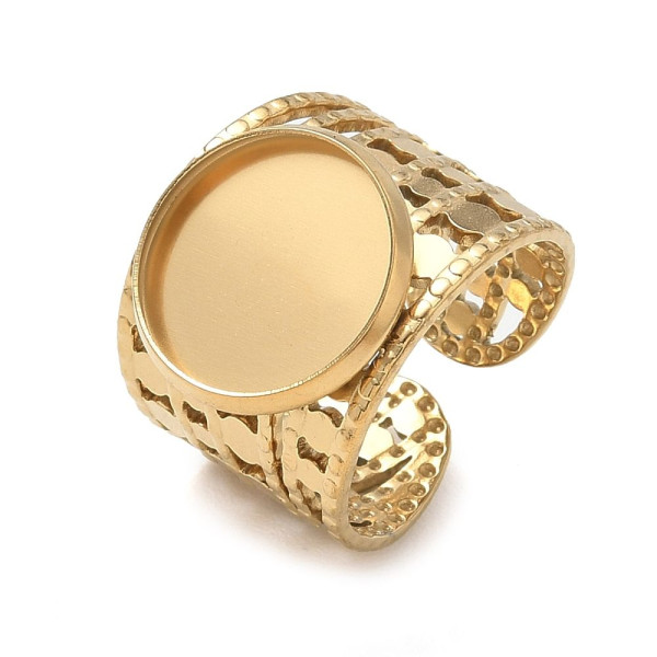 Support de Bague 14mm ARTY1 – Acier Inoxydable 304 Doré IONIQUE