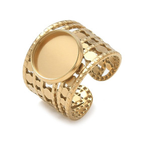 Support de Bague 12mm ARTY1 – Acier Inoxydable 304 Doré IONIQUE