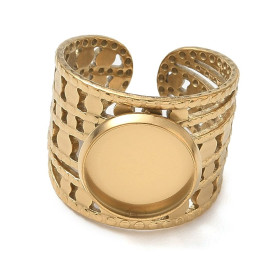 Support de Bague 12mm ARTY1 – Acier Inoxydable 304 Doré IONIQUE