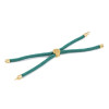 Supports Bracelet Intercalaire Cordon Nylon Ajustable Slide Arbre Doré Coloris Vert Canard
