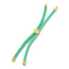 Supports Bracelet Intercalaire Cordon Nylon Ajustable Slide Arbre Doré Coloris Vert