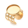 Support de Bague 16mm style Maille – Acier Inoxydable 304 Doré placage IONIQUE