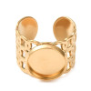 Support de Bague 12mm style Maille – Acier Inoxydable 304 Doré placage IONIQUE