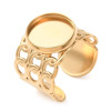 Support de Bague 12mm style Maille – Acier Inoxydable 304 Doré placage IONIQUE