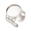 Support de Bague 14mm style Maille – Acier Inoxydable 304 Argenté