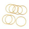 Support Bracelet Jonc epaisseur 3mm, Acier inoxydable Doré Or Fin 18K, IONIQUE