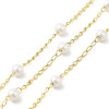 Chaine Fantaisie avec Perles – Acier Inoxydable 316 Doré 18K Placage IONIQUE