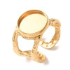 Support de Bague 12mm Martelé – Acier Inoxydable 304 Doré placage IONIQUE