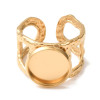 Support de Bague 12mm Martelé – Acier Inoxydable 304 Doré placage IONIQUE
