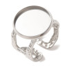 Support de Bague 16mm Martelé – Acier Inoxydable 304 Argenté