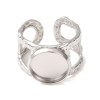Support de Bague 12mm Martelé – Acier Inoxydable 304 Argenté