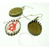 4 pièces: 2  Boucles d'oreille griffe BR 18par25mm  et 2 cab 