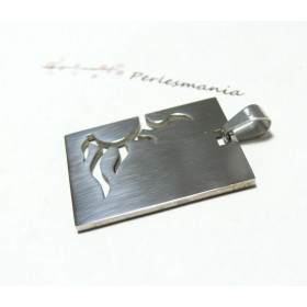 1 magnifique pendentif soleil rhodium ref 108 