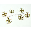lot de 10 clous croix  12mm doré ref 9-4B0 à 2 griffes 
