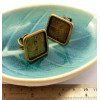4 pieces Bronze Grande bague carré 
