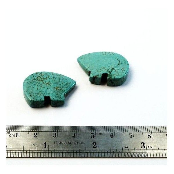 2 pieces Big Turquoise Bear