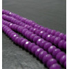 10 perles Jade violet faceté rondelles 5*8mm