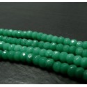6 perles Jade vert pomme facetté rondelles 5*8mm