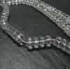 2 perles cristal de roche rondelles facetée  10*6mm