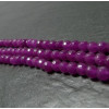 10 perles jade fushia facetée6mm
