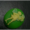 1 cabochon Résine Melle ange vert