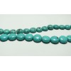 Lot 8 pieces perles plates  d' hawolite bleu turquoise 12mm