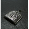 1 piece argent cage et oiseau 