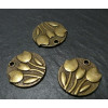2 breloques bronze 3 fleurs