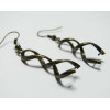 2 Supports de Boucle d'oreille bronze spirale