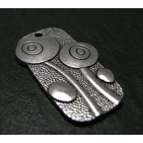 Pendentifs, Breloques Fleur 38x22mm – Laiton Argenté