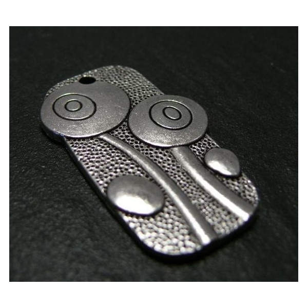 Pendentifs, Breloques Fleur 38x22mm – Laiton Argenté