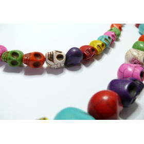 Lot de 2 petits crane 10 par 12mm Orange