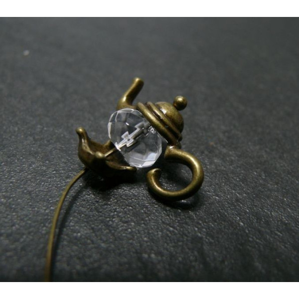 15 pieces breloques théières bronze