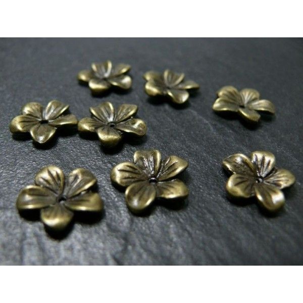 6 pendentifs bronze fleurs