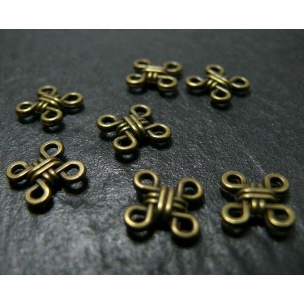 10 pieces bronze pendentif multi connecteurs