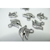 6 pieces Oiseau BRPP0007 argent