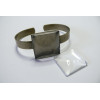 1 piece Support de Bracelet bronze Carre et cabochon