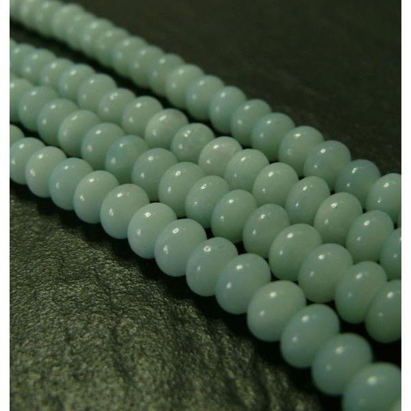 10 perles Amazonite bleu ciel rondelles 5 par  A