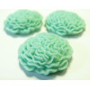 1 piece Cabochon fleur resine chiffon vert d'eau