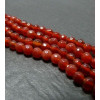 10 perles cornaline facetée 6mm