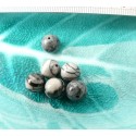 10 perles Jaspe toile 8mm