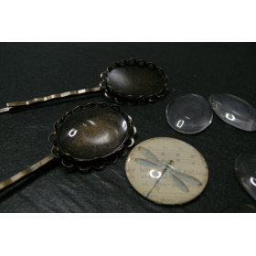 Lot de 20 pièces: 10 barrettes double  vague brze18 par 25  et 10 cab 